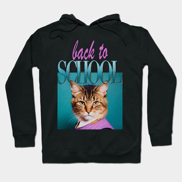 Back to School Cat Hoodie by Darkest Disco